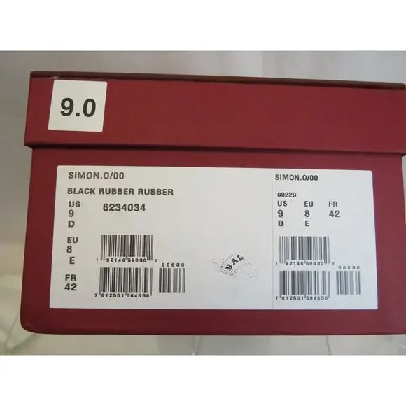 NIB BALLY SIMON BLACK RUBBER RED WHITE WEB LOGO SANDALS POOL SLIDES 9 D ITALY